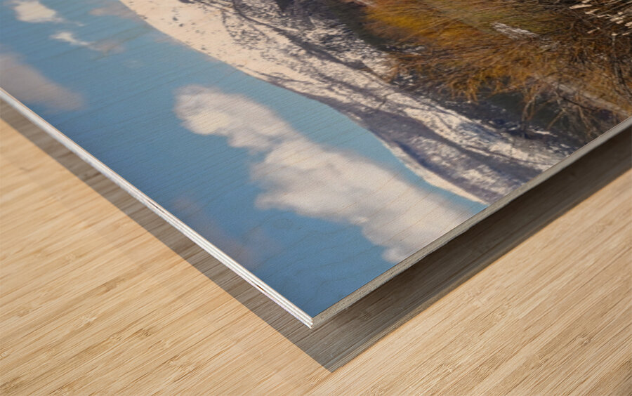 American Valley Winter Wood print